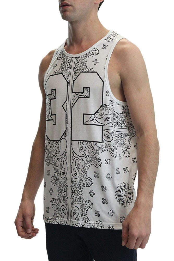 Number 32 Bandana Print Tank Top TT43