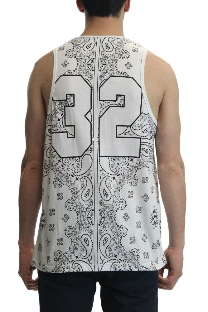 Number 32 Bandana Print Tank Top TT43