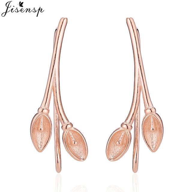 Jisensp Punk Waves Ear Climbers Earrings for Women Stud Earrings