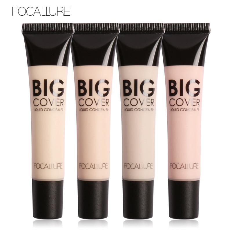 FOCALLURE Big Cover Liquid Concealer Moisturizing Oil-control Waterproof Contour Makeup Face Primer Face Cream Concealer