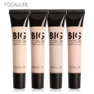 FOCALLURE Big Cover Liquid Concealer Moisturizing Oil-control Waterproof Contour Makeup Face Primer Face Cream Concealer