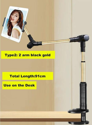 Folding Long flexible Arm Tablet Holder Phone Stand For Ipad Samsung Kindle support 12.9 inch Lazy Bed Tablet Mount Bracket