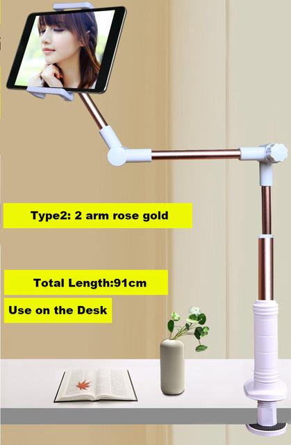 Folding Long flexible Arm Tablet Holder Phone Stand For Ipad Samsung Kindle support 12.9 inch Lazy Bed Tablet Mount Bracket