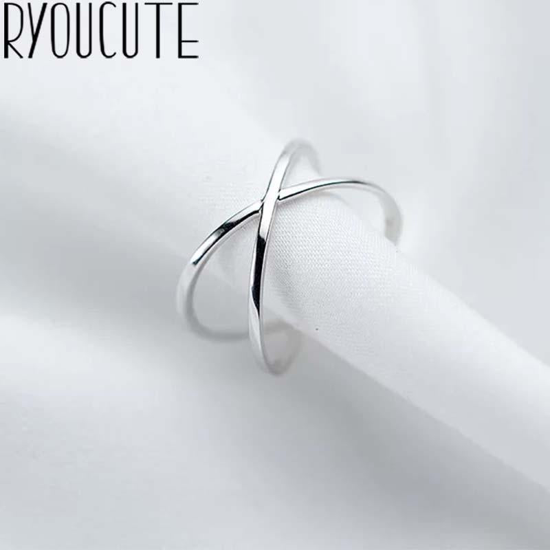 Bohemian Vintage 925 Sterling Silver Cross Rings for Women Wedding