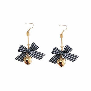 Fashion woman earrings eardrop sweet heart Bowknot earrings Long dangler