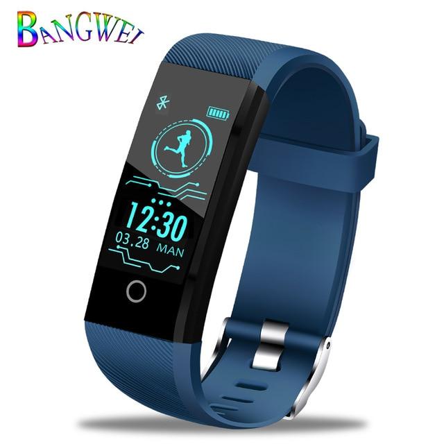 LIGE 2019 New Smart Wristband Heart Rate Fitness Tracker Men women Blood Pressure Oxygen Waterproof Sport Smart bracelet watch