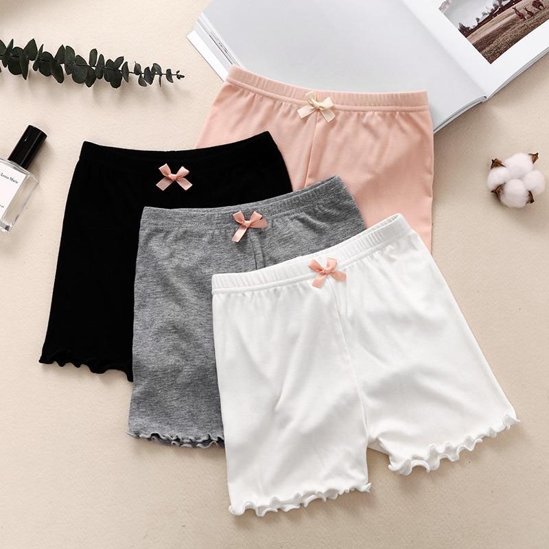 New Girls Shorts Modal Princess Bow Ruffle Children Saft Short Pants