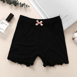 New Girls Shorts Modal Princess Bow Ruffle Children Saft Short Pants