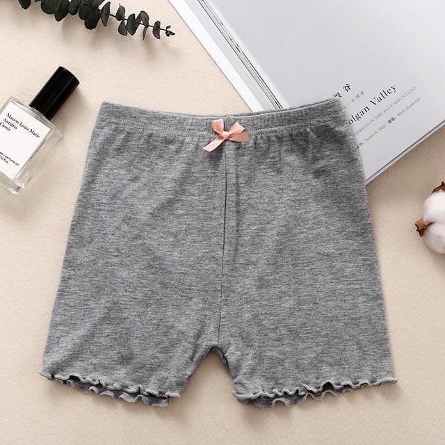 New Girls Shorts Modal Princess Bow Ruffle Children Saft Short Pants