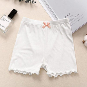 New Girls Shorts Modal Princess Bow Ruffle Children Saft Short Pants