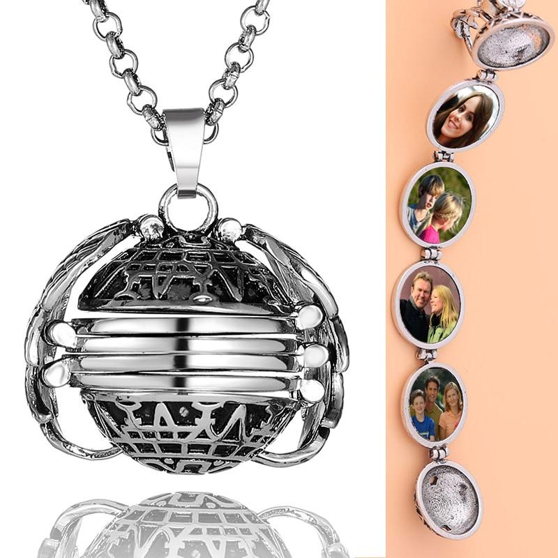 DIY Flash Memory Photo Pendant Jewelry Antique Silver Four-Color Angel Wings Locket