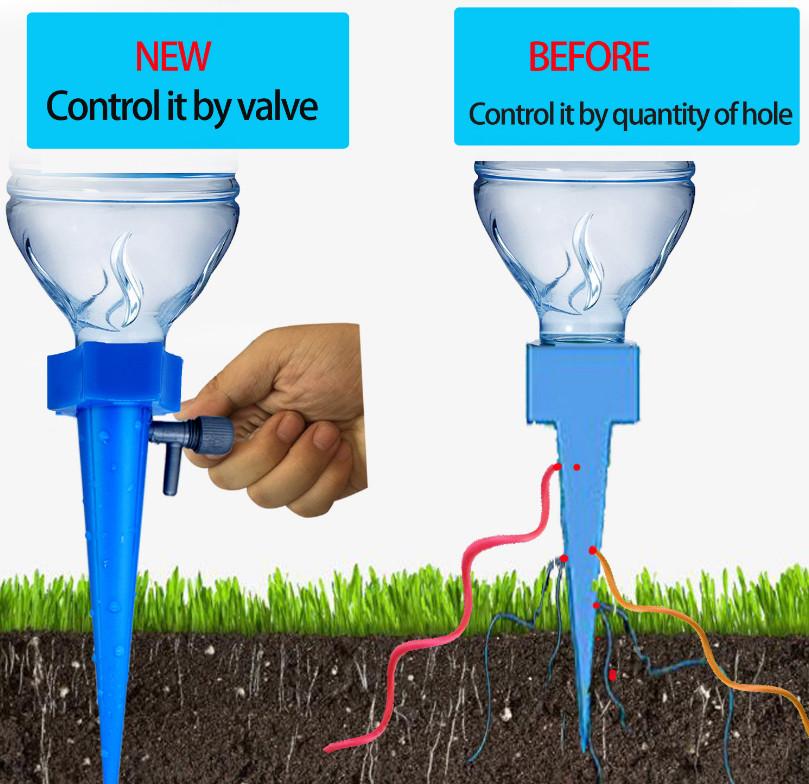 1PC  Plant Water Seepage Organ Automatic Drop Dawdler Valve Adjusttable Flower Self Watering Spikes Stakes Irrigation System #YJ