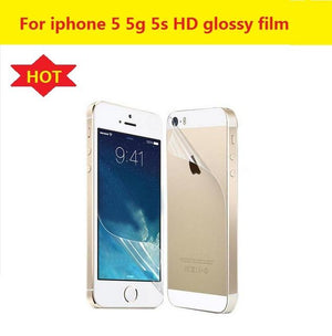 1 Pair (front+back) HD LCD clear glossy film For iphone 4 4G 4S 5 5g 5s 6 6s 6s 7 x 8 10 plus screen protector film guard