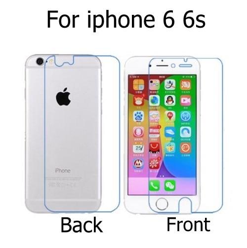 1 Pair (front+back) HD LCD clear glossy film For iphone 4 4G 4S 5 5g 5s 6 6s 6s 7 x 8 10 plus screen protector film guard