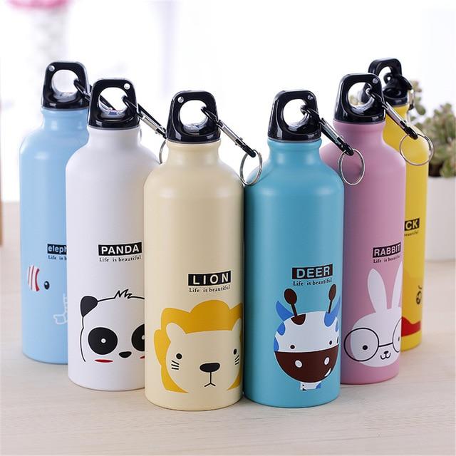 500ml Cute Water Blttle Lovely Animals Outdoor Portable Sports Cycling Camping Hiking Bicycle School Kids Water Bottle