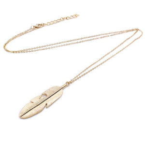 Simple Classic pendant Necklace Feather Necklace