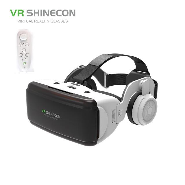 VR SHINECON BOX 5 Mini VR Glasses 3D G 06E Glasses Virtual Reality Glasses VR Headset For Google cardboard with headphone