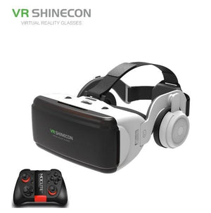 VR SHINECON BOX 5 Mini VR Glasses 3D G 06E Glasses Virtual Reality Glasses VR Headset For Google cardboard with headphone