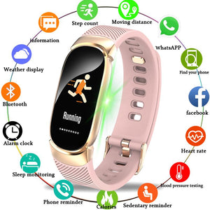 LIGE Sport Smart Bracelet Women Men Waterproof Smart Watch Heart Rate Blood Pressure Pedometer Smart Wristband For Android iOS