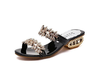 summer beach sandals Fashion women Rhinestone outdoor slippers