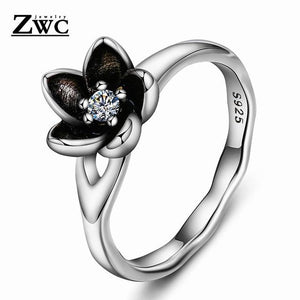 ZWC 2019 Fashion Classic Six Claw AAA Zircon Wedding Rings for women