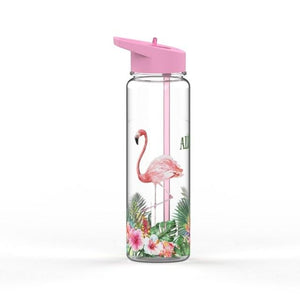 Bpa Free 750ml 100%Tritan Sports Outdoor Straw Water Bottle With Flamingos Printing My Drink Juice Handle The Unicorn Kettle