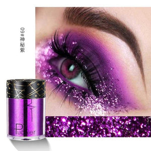 Pudaier Shimmer Holographic Sequins Glitter Tattoo Glitter Eyes Skin Highlighter Festival Pigment for Face Lips Body Glitter