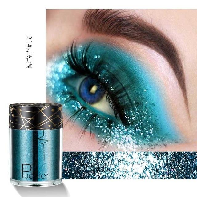 Pudaier Shimmer Holographic Sequins Glitter Tattoo Glitter Eyes Skin Highlighter Festival Pigment for Face Lips Body Glitter