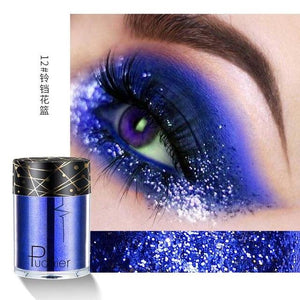 Pudaier Shimmer Holographic Sequins Glitter Tattoo Glitter Eyes Skin Highlighter Festival Pigment for Face Lips Body Glitter