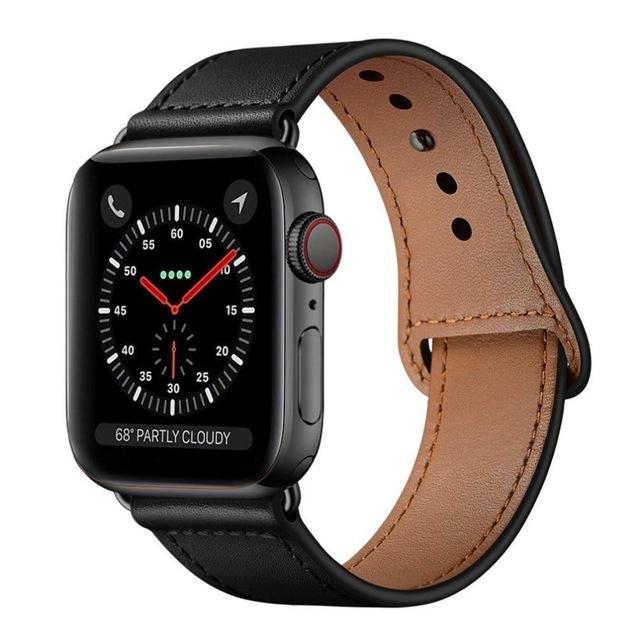 Genuine Leather Strap For Apple Watch band 4 3 iwatch 42mm 38mm 44mm 40mm pulseira correa Bracelet smart watch Accessories loop