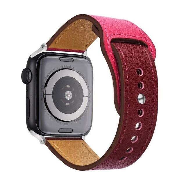 Genuine Leather Strap For Apple Watch band 4 3 iwatch 42mm 38mm 44mm 40mm pulseira correa Bracelet smart watch Accessories loop