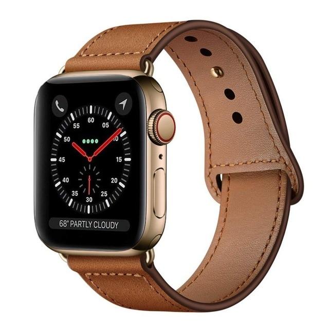 Genuine Leather Strap For Apple Watch band 4 3 iwatch 42mm 38mm 44mm 40mm pulseira correa Bracelet smart watch Accessories loop