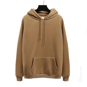 Autumn Winter Fashion Solid color Harajuku Lotus root pink Pullover Thick Loose Women Hoodies Sweatshirts Female Casual