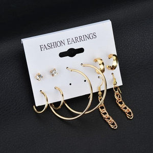 Modyle 2019 New Fashion 12 pairs/set White Simulated Pearl Stud Earrings