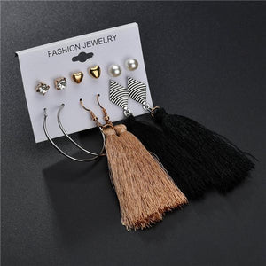 Modyle 2019 New Fashion 12 pairs/set White Simulated Pearl Stud Earrings