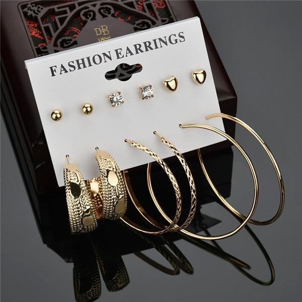 Modyle 2019 New Fashion 12 pairs/set White Simulated Pearl Stud Earrings