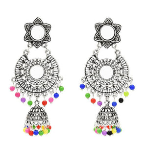 Indian Earrings for Women Oxidized Jhumka Gold Silver Big Long Tassel Bells