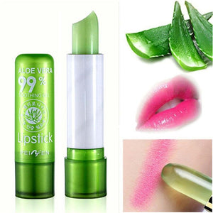 Aloe Vera Natural Lip Balm Temperature Color Changing Long Lasting Moisturizing Lipstick Makeup Protection Lip Balm Levre Makeup