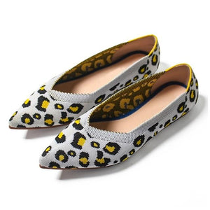 Spring Women Flats Shoes Leopard Print Women Shoes Ballerina