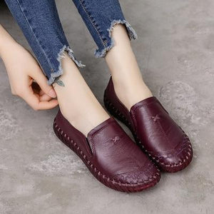 Fashion Women Shoes Genuine Leather Loafers Women Casual Shoes