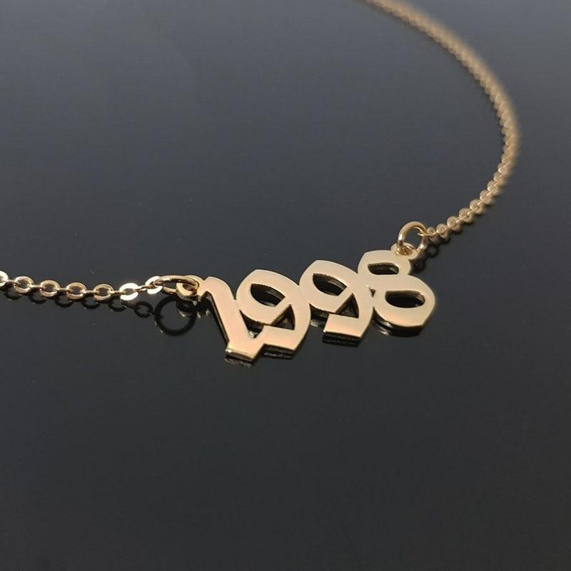 1985 To 2019 Number Date Of Birth Necklace Personalized Custom Jewelry