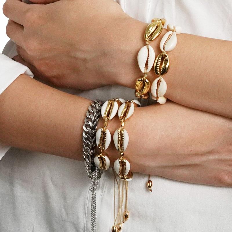 Cowrie Shell Bracelets for Women Delicate Rope Chain Bracelet