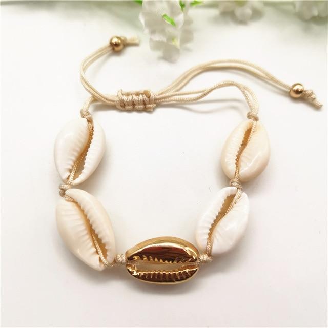 Cowrie Shell Bracelets for Women Delicate Rope Chain Bracelet