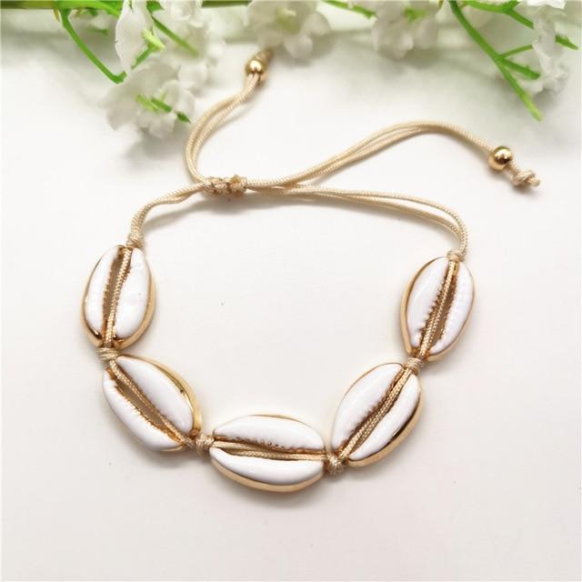 Cowrie Shell Bracelets for Women Delicate Rope Chain Bracelet