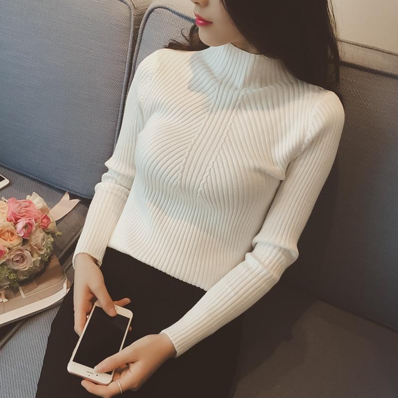 New Women's Turtleneck Sweater Women Sweaters Fashion Jersey Women Winter 2019 Autumn Pullover Women Sweater Jumper Truien Dames