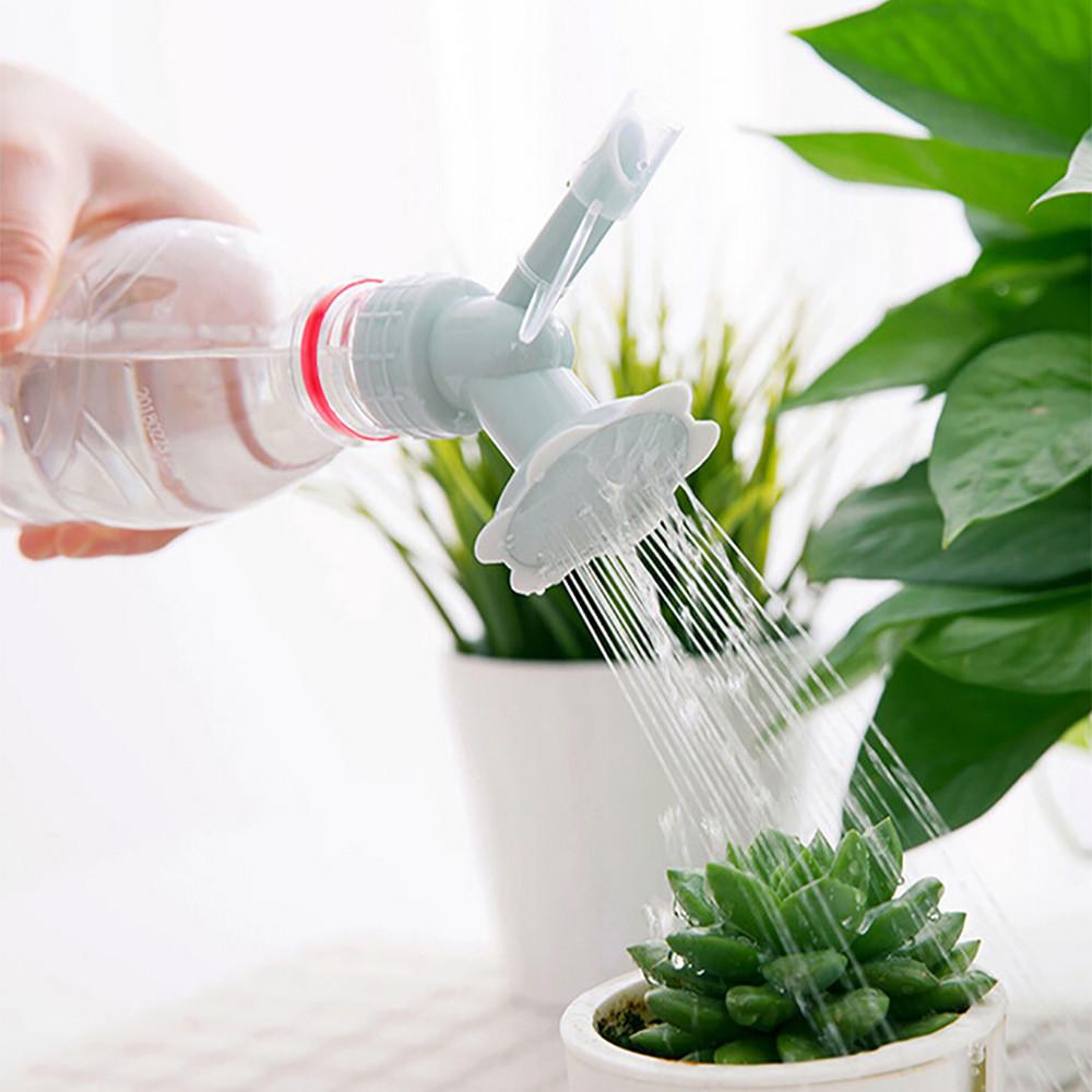 2In1 Plastic Sprinkler Nozzle For Flower Waterers Bottle Watering Sprinkler Portable Household Potted Plant Waterer