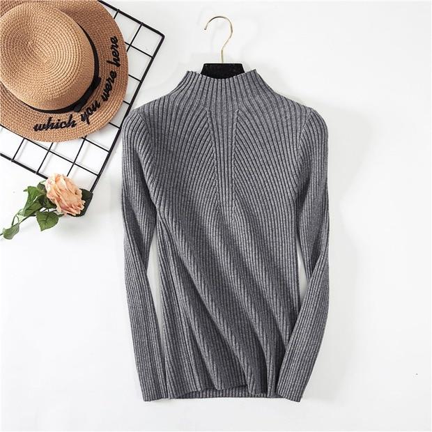 New Women's Turtleneck Sweater Women Sweaters Fashion Jersey Women Winter 2019 Autumn Pullover Women Sweater Jumper Truien Dames