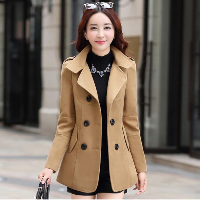 YAGENZ 2019 Winter Clothes Short Wool Coat Women Coat Korean Autumn Woolen Coat Fashion Double-breasted Jacket Elegant Blend 77