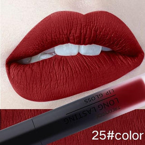 24 Color Liquid Matte Makeup Waterproof Red Lip Long Lasting Gloss Lipstick