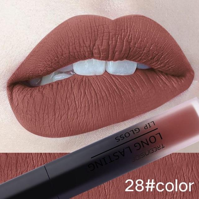 24 Color Liquid Matte Makeup Waterproof Red Lip Long Lasting Gloss Lipstick